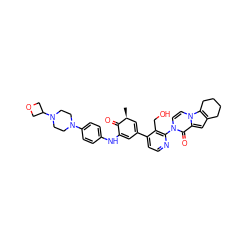 C[C@H]1C=C(c2ccnc(-n3ccn4c5c(cc4c3=O)CCCC5)c2CO)C=C(Nc2ccc(N3CCN(C4COC4)CC3)cc2)C1=O ZINC001772609007