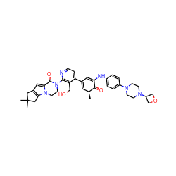 C[C@H]1C=C(c2ccnc(N3CCn4c(cc5c4CC(C)(C)C5)C3=O)c2CO)C=C(Nc2ccc(N3CCN(C4COC4)CC3)cc2)C1=O ZINC001772624142