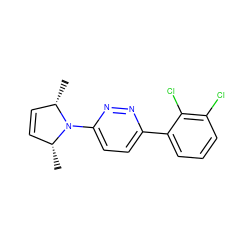 C[C@H]1C=C[C@@H](C)N1c1ccc(-c2cccc(Cl)c2Cl)nn1 ZINC000045354157