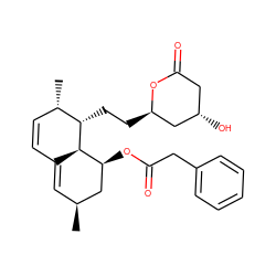 C[C@H]1C=C2C=C[C@H](C)[C@H](CC[C@@H]3C[C@@H](O)CC(=O)O3)[C@H]2[C@@H](OC(=O)Cc2ccccc2)C1 ZINC000013823446