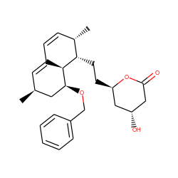 C[C@H]1C=C2C=C[C@H](C)[C@H](CC[C@@H]3C[C@@H](O)CC(=O)O3)[C@H]2[C@@H](OCc2ccccc2)C1 ZINC000013823436