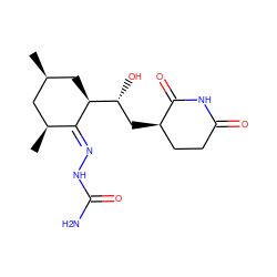 C[C@H]1C[C@@H](C)C[C@@H]([C@H](O)C[C@@H]2CCC(=O)NC2=O)C1=NNC(N)=O ZINC000004744138