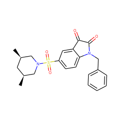 C[C@H]1C[C@@H](C)CN(S(=O)(=O)c2ccc3c(c2)C(=O)C(=O)N3Cc2ccccc2)C1 ZINC000103229731