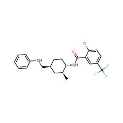 C[C@H]1C[C@@H](CNc2ccccc2)CC[C@@H]1NC(=O)c1cc(C(F)(F)F)ccc1Cl ZINC000117311082