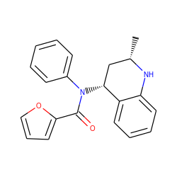 C[C@H]1C[C@@H](N(C(=O)c2ccco2)c2ccccc2)c2ccccc2N1 ZINC000000173880