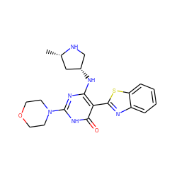 C[C@H]1C[C@@H](Nc2nc(N3CCOCC3)[nH]c(=O)c2-c2nc3ccccc3s2)CN1 ZINC001772657417