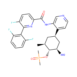 C[C@H]1C[C@@H](c2ccncc2NC(=O)c2ccc(F)c(-c3c(F)cccc3F)n2)C[C@@H](N)[C@@H]1OP(C)(C)=O ZINC000149208592