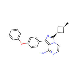 C[C@H]1C[C@@H](c2nc(-c3ccc(Oc4ccccc4)cc3)c3c(N)nccn32)C1 ZINC000100619020