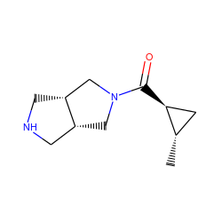 C[C@H]1C[C@@H]1C(=O)N1C[C@@H]2CNC[C@@H]2C1 ZINC000083824269