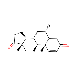 C[C@H]1C[C@@H]2[C@H](CC[C@]3(C)C(=O)CC[C@@H]23)[C@@]2(C)C=CC(=O)C=C12 ZINC000013746835