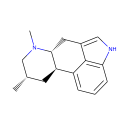 C[C@H]1C[C@@H]2c3cccc4[nH]cc(c34)C[C@H]2N(C)C1 ZINC000013826348