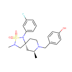 C[C@H]1C[C@]2(CCN1Cc1ccc(O)cc1)CN(C)S(=O)(=O)N2c1cccc(F)c1 ZINC000095573443