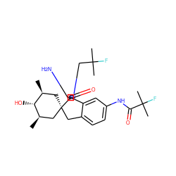 C[C@H]1C[C@]2(Cc3ccc(NC(=O)C(C)(C)F)cc3[C@]23N=C(N)N(CC(C)(C)F)C3=O)C[C@@H](C)[C@@H]1O ZINC000150099485