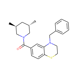 C[C@H]1C[C@H](C)CN(C(=O)c2ccc3c(c2)N(Cc2ccccc2)CCS3)C1 ZINC000004908050