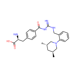 C[C@H]1C[C@H](C)CN(c2ccccc2CNC(=N)NC(=O)c2ccc(C[C@H](N)C(=O)O)cc2)C1 ZINC000653850159