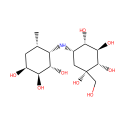 C[C@H]1C[C@H](O)[C@H](O)[C@@H](O)[C@H]1N[C@H]1C[C@](O)(CO)[C@@H](O)[C@H](O)[C@H]1O ZINC000084687401