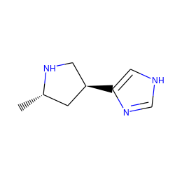 C[C@H]1C[C@H](c2c[nH]cn2)CN1 ZINC000026498702