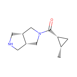 C[C@H]1C[C@H]1C(=O)N1C[C@@H]2CNC[C@@H]2C1 ZINC000083824271