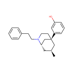 C[C@H]1C[C@H]2C[C@](c3cccc(O)c3)(CCN2CCc2ccccc2)C1 ZINC000096910731