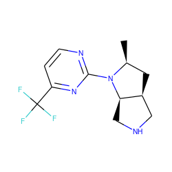 C[C@H]1C[C@H]2CNC[C@H]2N1c1nccc(C(F)(F)F)n1 ZINC000038157687