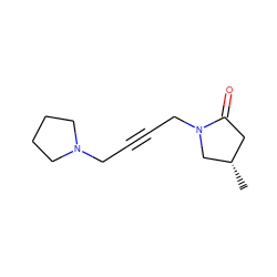 C[C@H]1CC(=O)N(CC#CCN2CCCC2)C1 ZINC000013833830