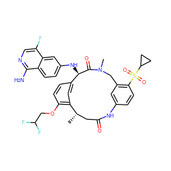 C[C@H]1CC(=O)Nc2ccc(S(=O)(=O)C3CC3)c(c2)CN(C)C(=O)[C@H](Nc2ccc3c(N)ncc(F)c3c2)c2ccc(OCC(F)F)c1c2 ZINC001772593942