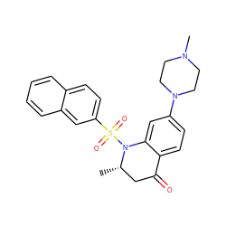 C[C@H]1CC(=O)c2ccc(N3CCN(C)CC3)cc2N1S(=O)(=O)c1ccc2ccccc2c1 ZINC000066156756