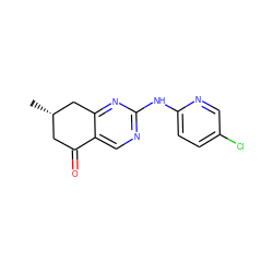 C[C@H]1CC(=O)c2cnc(Nc3ccc(Cl)cn3)nc2C1 ZINC000096282188