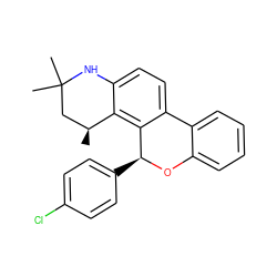 C[C@H]1CC(C)(C)Nc2ccc3c(c21)[C@H](c1ccc(Cl)cc1)Oc1ccccc1-3 ZINC000013796836