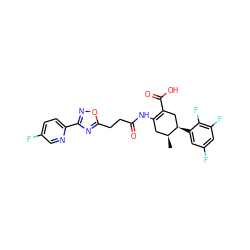 C[C@H]1CC(NC(=O)CCc2nc(-c3ccc(F)cn3)no2)=C(C(=O)O)C[C@H]1c1cc(F)cc(F)c1F ZINC000049045704