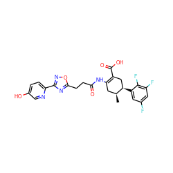 C[C@H]1CC(NC(=O)CCc2nc(-c3ccc(O)cn3)no2)=C(C(=O)O)C[C@H]1c1cc(F)cc(F)c1F ZINC000049047573