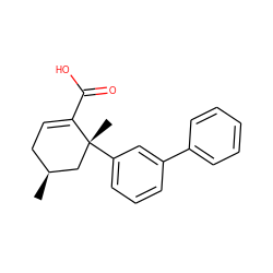 C[C@H]1CC=C(C(=O)O)[C@](C)(c2cccc(-c3ccccc3)c2)C1 ZINC000117089603