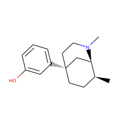 C[C@H]1CC[C@@]2(c3cccc(O)c3)CCN(C)[C@@H]1C2 ZINC000096911437