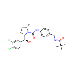 C[C@H]1CC[C@@H]([C@@H](O)c2ccc(Cl)c(Cl)c2)N1C(=O)Nc1ccc(CNC(=O)C(C)(C)C)cc1 ZINC000003976926