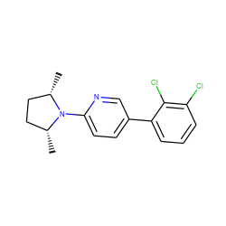 C[C@H]1CC[C@@H](C)N1c1ccc(-c2cccc(Cl)c2Cl)cn1 ZINC000045287202