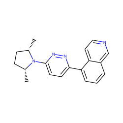 C[C@H]1CC[C@@H](C)N1c1ccc(-c2cccc3cnccc23)nn1 ZINC000045394210