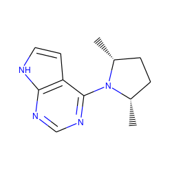 C[C@H]1CC[C@@H](C)N1c1ncnc2[nH]ccc12 ZINC000066251007