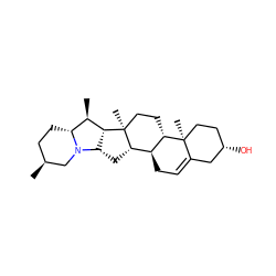 C[C@H]1CC[C@@H]2[C@@H](C)[C@H]3[C@H](C[C@H]4[C@@H]5CC=C6C[C@@H](O)CC[C@]6(C)[C@H]5CC[C@@]43C)N2C1 ZINC000008220551