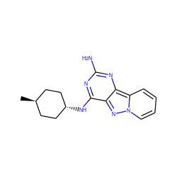 C[C@H]1CC[C@H](Nc2nc(N)nc3c2nn2ccccc32)CC1 ZINC000653745041