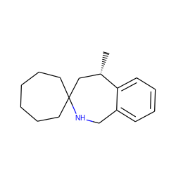 C[C@H]1CC2(CCCCCC2)NCc2ccccc21 ZINC000002134151