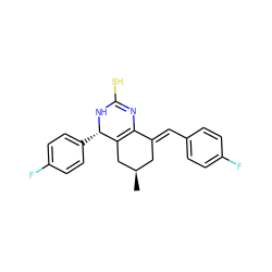 C[C@H]1CC2=C(N=C(S)N[C@H]2c2ccc(F)cc2)/C(=C/c2ccc(F)cc2)C1 ZINC000008672212