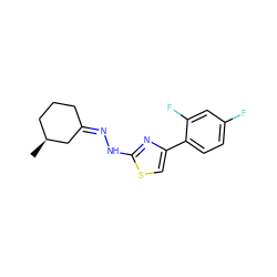 C[C@H]1CCC/C(=N/Nc2nc(-c3ccc(F)cc3F)cs2)C1 ZINC000064532185