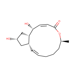 C[C@H]1CCC/C=C/[C@@H]2C[C@H](O)C[C@@H]2[C@H](O)/C=C/C(=O)O1 ZINC000003947487