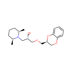 C[C@H]1CCC[C@@H](C)N1C[C@H](O)COC[C@@H]1COc2ccccc2O1 ZINC000004173756