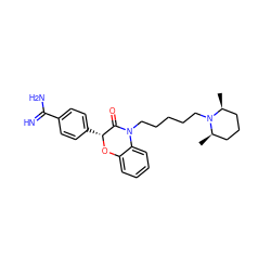 C[C@H]1CCC[C@@H](C)N1CCCCCN1C(=O)[C@@H](c2ccc(C(=N)N)cc2)Oc2ccccc21 ZINC000013834498