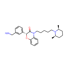 C[C@H]1CCC[C@@H](C)N1CCCCCN1C(=O)[C@@H](c2cccc(CN)c2)Oc2ccccc21 ZINC000013834504