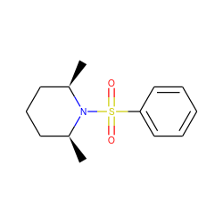 C[C@H]1CCC[C@@H](C)N1S(=O)(=O)c1ccccc1 ZINC000012417747