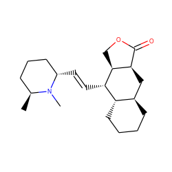 C[C@H]1CCC[C@H](/C=C/[C@H]2[C@H]3CCCC[C@@H]3C[C@@H]3C(=O)OC[C@@H]32)N1C ZINC000013477393