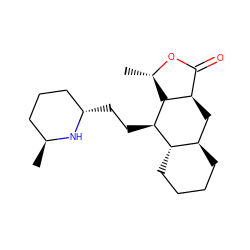 C[C@H]1CCC[C@H](CC[C@@H]2[C@H]3CCCC[C@@H]3C[C@@H]3C(=O)O[C@@H](C)[C@@H]32)N1 ZINC000028344728