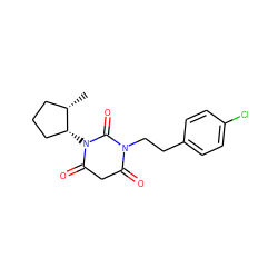 C[C@H]1CCC[C@H]1N1C(=O)CC(=O)N(CCc2ccc(Cl)cc2)C1=O ZINC000101678317